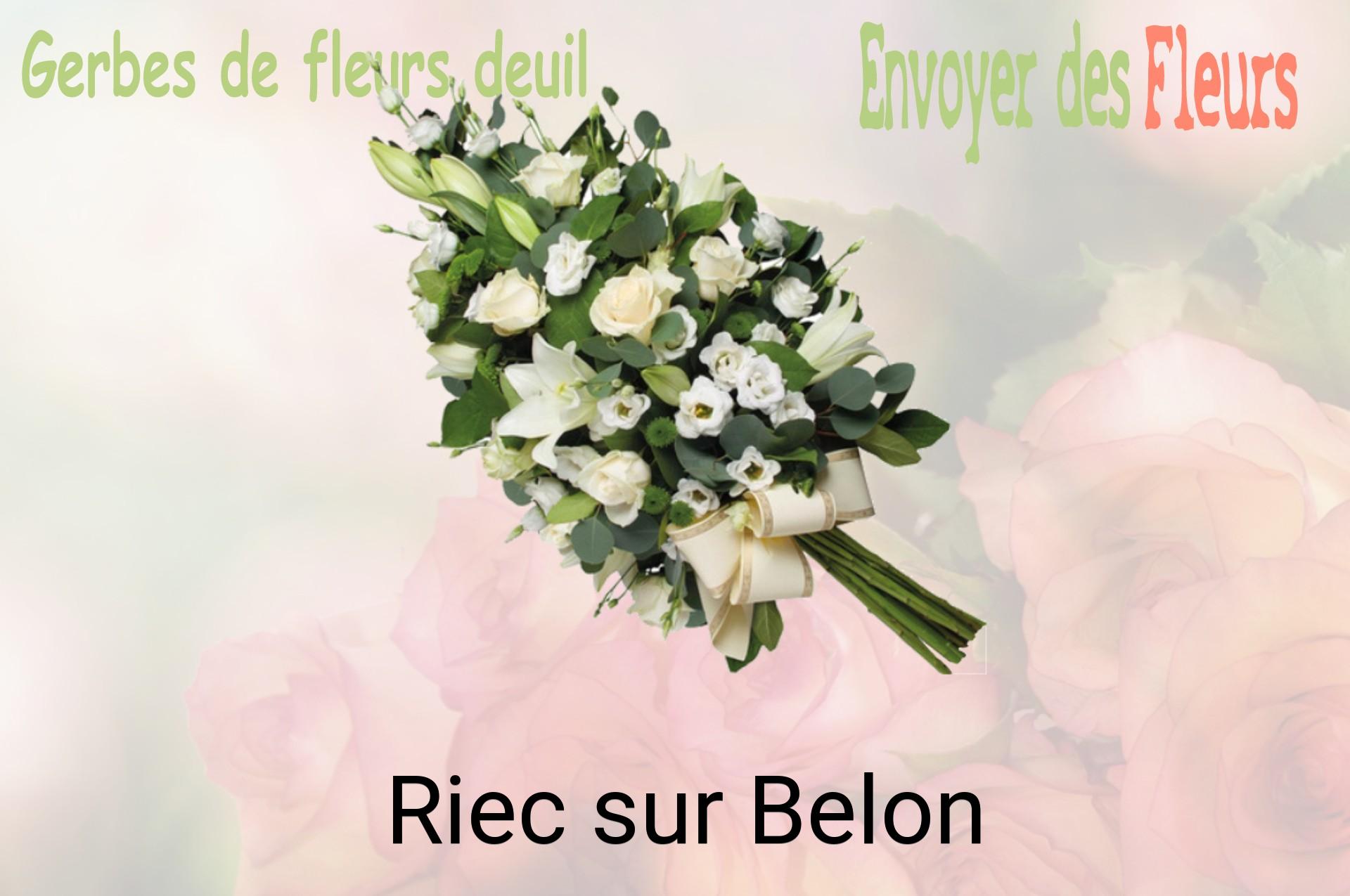 Gerbe de fleurs de deuil livrée à Riec-sur-Belon